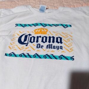 Adult Size Medium White Corona de Mayo T-Shirt!